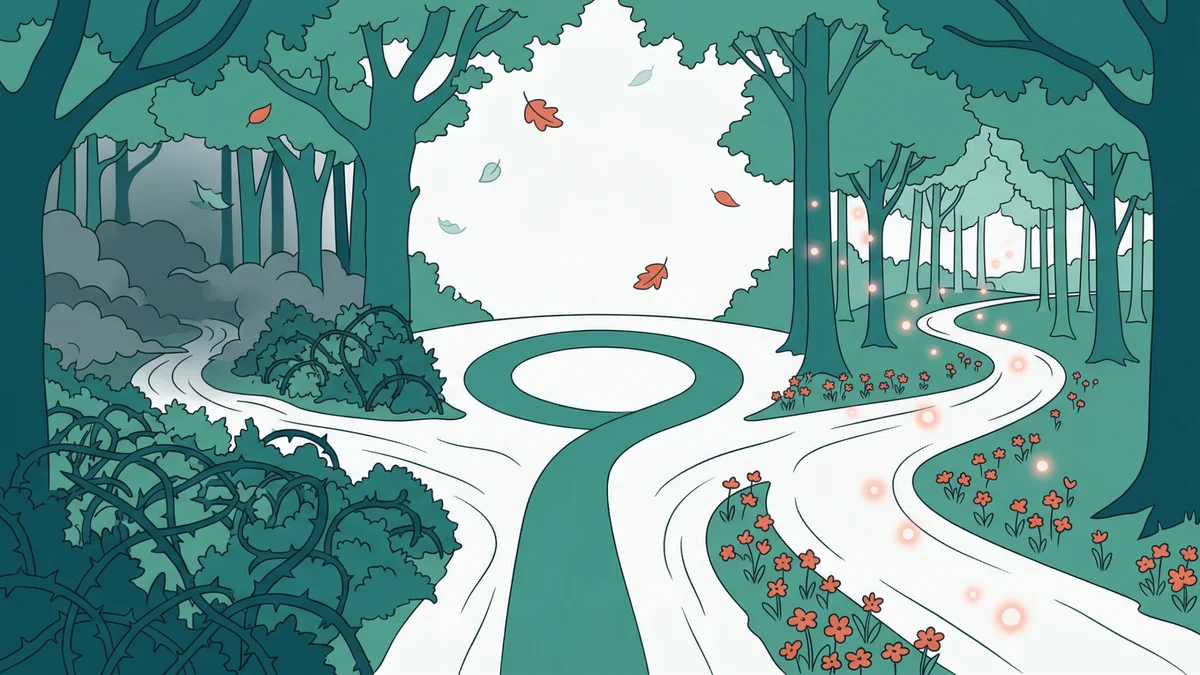 Les erreurs d'apprentissage : trois sentiers en forêt dont deux sont des impasses