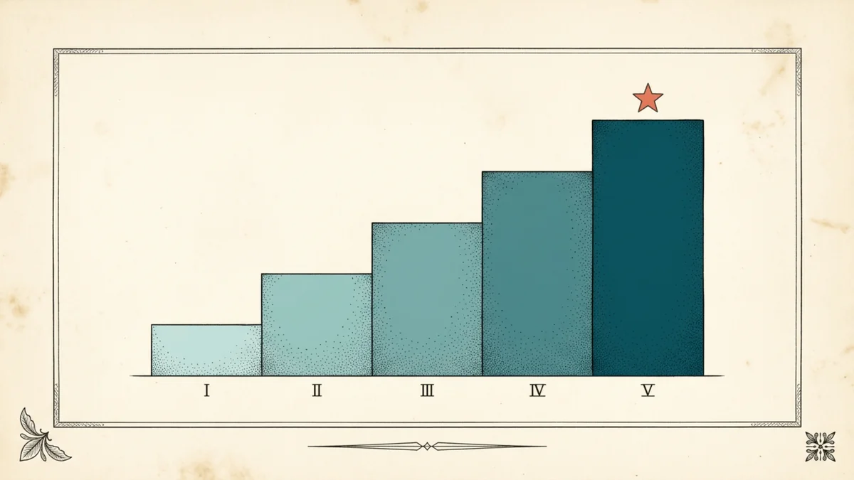 Une planche naturaliste victorienne montrant un graphique en escalier représentant les gains de performance liés à l'entraînement métacognitif