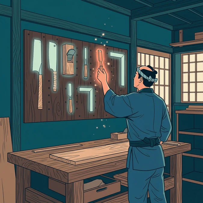 Choisir sa méthode d'apprentissage : un artisan japonais sélectionne l'outil adapté