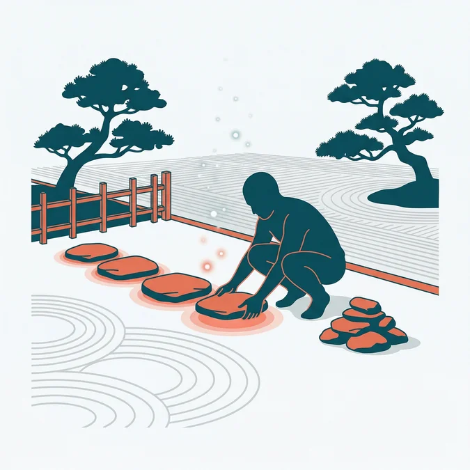 Passer à l'action : jardin zen japonais